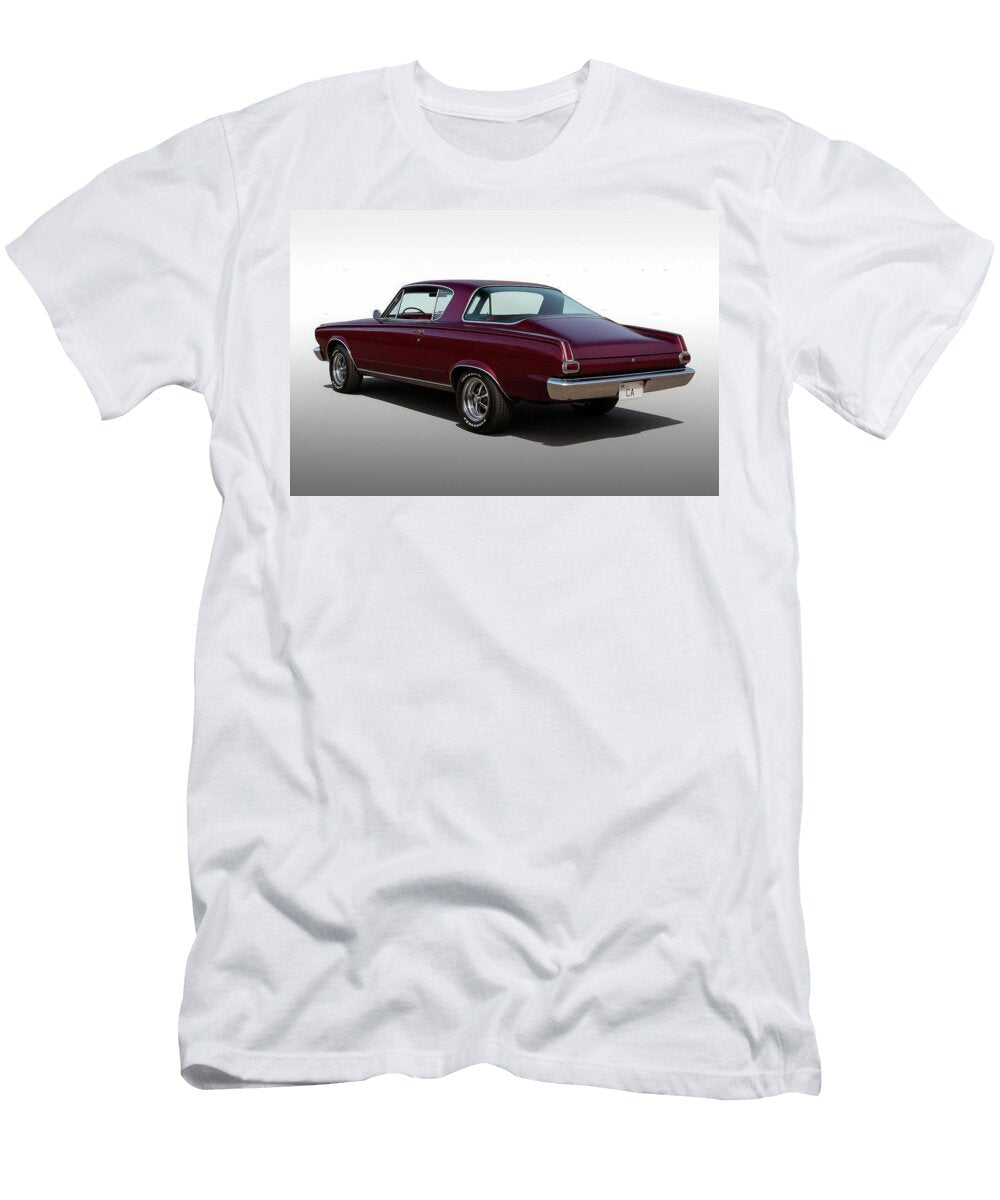 1966 Plymouth Barracuda Fastback Burgundy Studio Rear Three Quarter Cathy Anderson T-Shirt