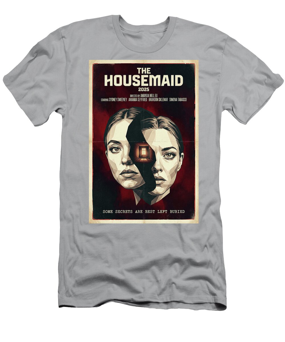 3 the Housemaid Minimal Movie Poster Retro Film Poster Vintage 2025 Sampadart Gallery T-Shirt
