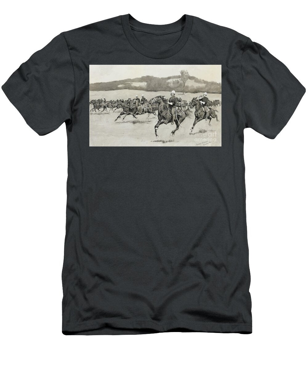 Battery K At Drill in the Berkshire Hills Massachusetts 1895 Frederic Remington T-Shirt