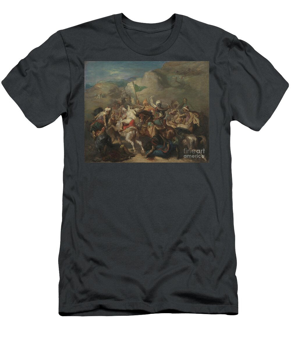 Battle of Arab Horsemen Around a Standard Theodore Chasseriau T-Shirt