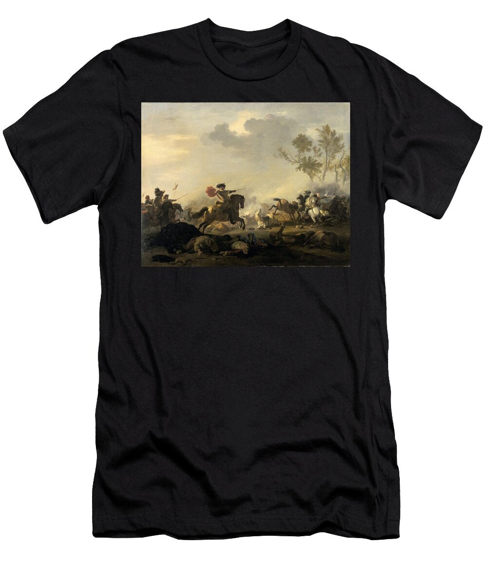 Equestrian Battle Jan Van Huchtenburg T-Shirt