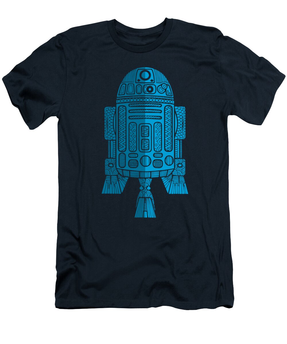 R2d2 Star Wars Art Blue 2 Studio Grafiikka T-Shirt