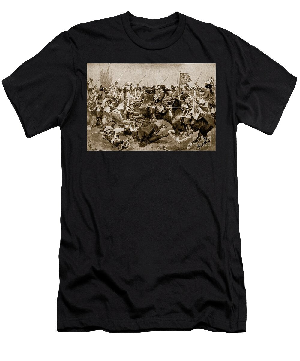 The Battle of Malplaquet 1709 Illustration From Hutchinsons Story of the British Nation C1923 Richard Caton Ii Woodville T-Shirt