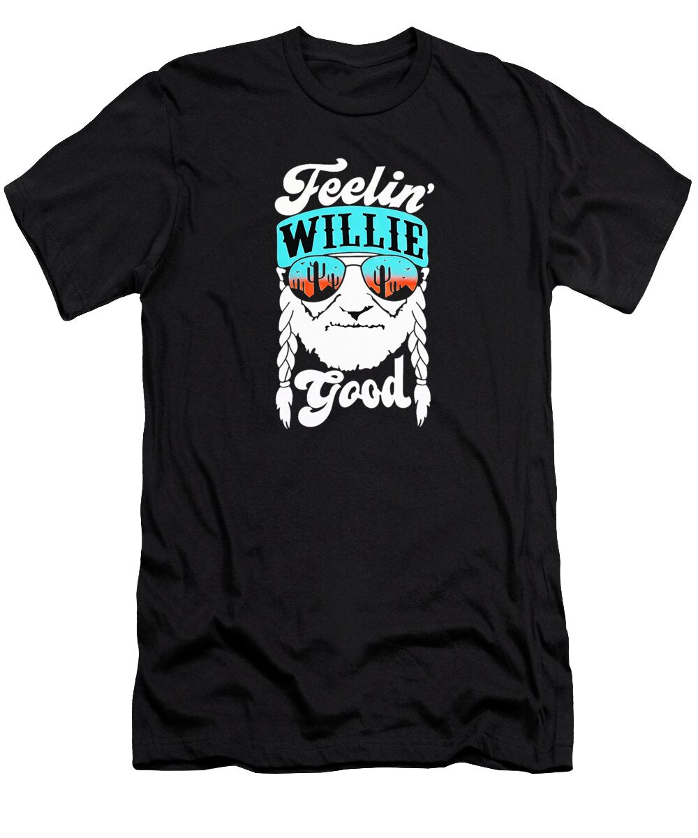 Willie Nelson American Musician Actor and Activist Kenneth Cescoti T-Shirt